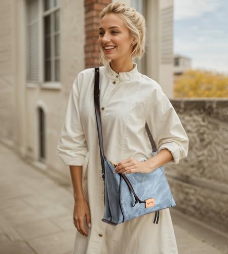 Image of myfriday Women PU Hobo Crossbody Bag, Coin Purse, 2 Straps Shoulder Purse | Anti-scratch PU, center divider, zipper pocket and coin pouch organize cosmetics, wallet and phone for commute or dates