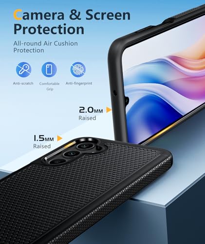 Image of FNTCASE for Samsung Galaxy A25 Case: Galaxy A25 5G Phone Case Dual Layer Protective Phone Cover Rugged Full Body Drop Protection Shockproof Phone Case (Black)
