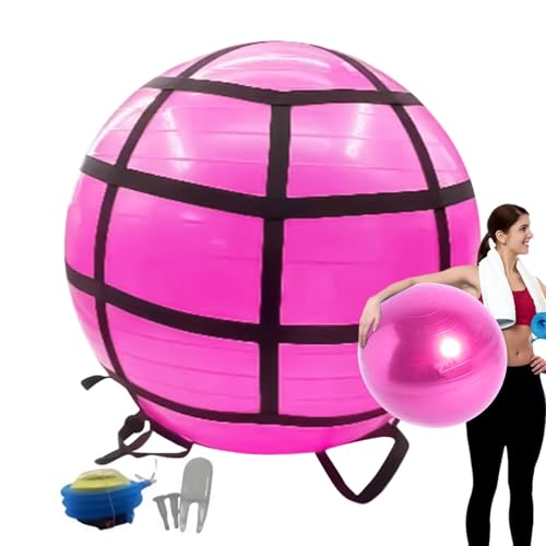 Bola de ejercicio Anti-Burst - Silla de pelota de yoga con aparato de bomba | Bola de yoga | Bolas de ejercicio con bomba | Equipo de entrenamiento de fuerza antiladrillo