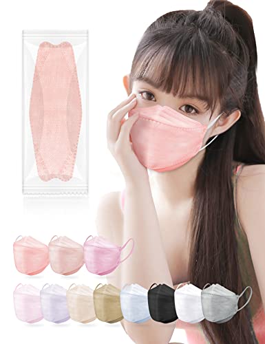 立体マスク 不織布 3D KF94マスク 高性能 4層構造11色 個包装 カラー 血色 ダイヤモンドマスク 柳葉型 使い捨てマスク 大人用 通気 耳が痛くならないマスク メガネが曇りにくい PM2.5 花粉 ウイルス飛沫防止