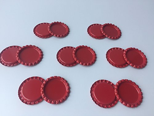 Rutich 100 Pcs Flat Decorative Bottle Cap Craft Bottle Stickers Double Sideds Printed For Hair Bows, Diy Pendants Or Craft Scrapbooks(Dark Red) #TOP4