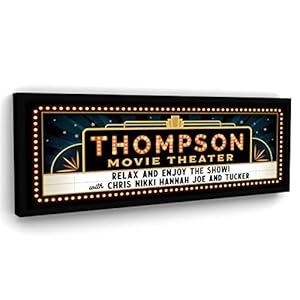 Pretty Perfect Studio Custom Home Movie Theater Sign Personalized Family Room Decoration Customized Marquee Sign Media Accessories 20×60