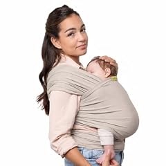 Boba Baby Wrap Carrier - Stretch Cotton Newborn Sling, Beige