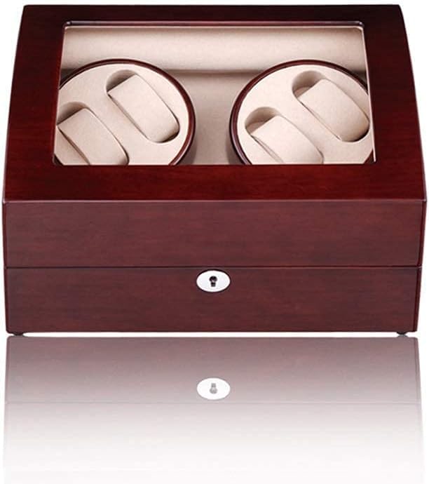 FENOKD 4+6 Automatic Watch Winder, with Silent Motors, 4 Rotation Modes, Wood Shell Piano Paint Exterior