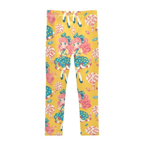 KLL Lollipop Girl Girls Cotton Pants Soft Full Length Yoga Pants Exercise2