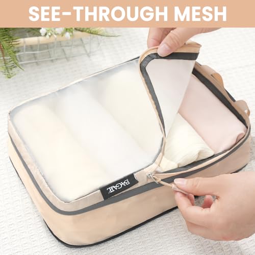 Image of BAGAIL 6 Set Ultralight Compression Packing Cubes Packing Organizer for Travel Accessories Luggage Suitcase Backpack
