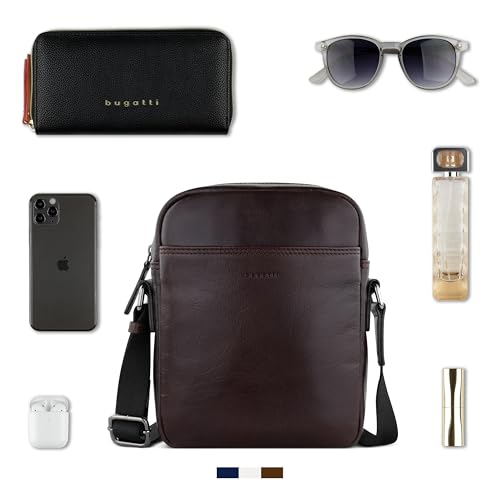 Bolso bandolera bugatti Savona de piel genuina: bolso cruzado de calidad 6