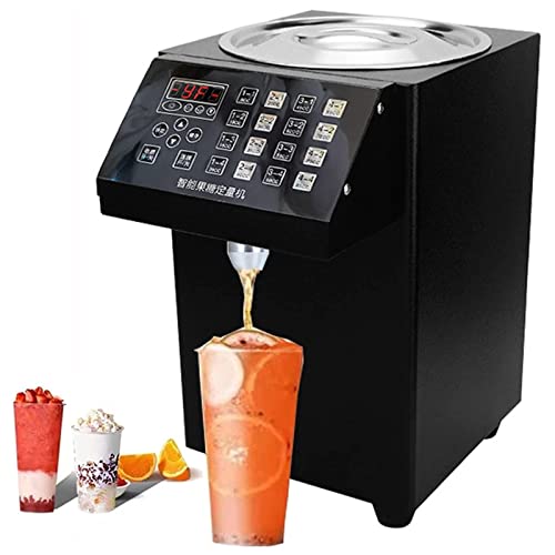 Image of Commercial Fructose Machine, 8L Automatic Sugar Syrup Dispenser, 16 Grids Stainless Steel Accurate Quantification, With Self-Locking Spout, For Milk Tea Shops, Coffee(Black)