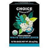 Choice Organics - Organic White Elderflower Tea (3 Pack) - Organic White & Green Tea - 48 Tea Bags