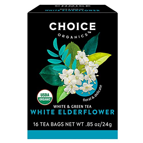Choice Tea Organic White And Green Tea White Elderflower, Caffeinated, 16 Bags (Pack Of 6) #TOP14
