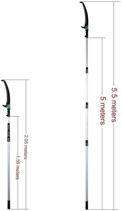 Telescopic Pruning Saw，Professional Extendable Telescoping Landscaping Pole Saw Used for Pruning and Trimming Branches and Leaves High-altitude Fruit Tree Saw Gardening Tool (Size : 3.6M)
