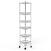 JS HOME Storage Shelves, 6-Tier Wire Shelving Unit with Baskets, 13.4" D x 13.4" W x 63" H, Silver