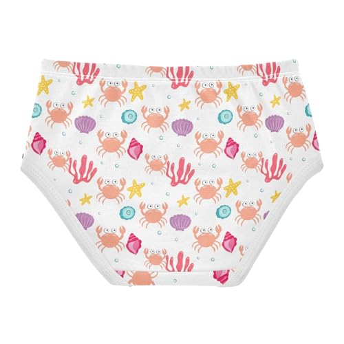 Ocean Crab Shell Coral Toddler Girls's Underwear 2T 23028542