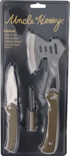 Uncle Henry, Schrade Axe/Folder Combo W/Fire Starter