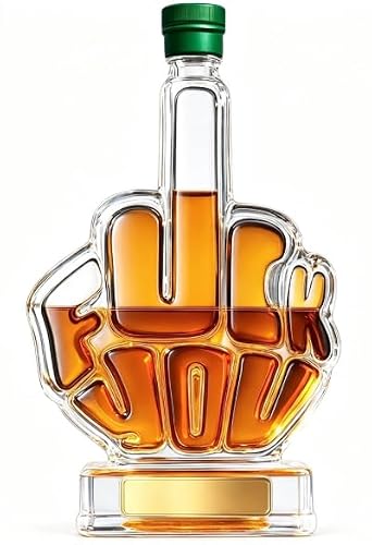 DTSXFTLY Funny Middle Finger Whiskey Decanter