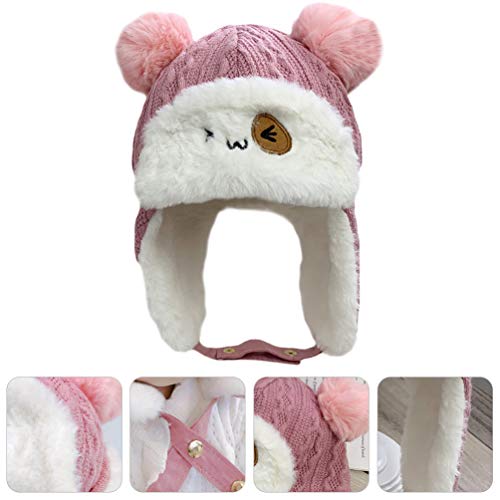 KESYOO Chapéu de Animal de Inverno de Pelúcia Quente Sherpa Forrado de Lã Com Aba de Orelha Dos Dese