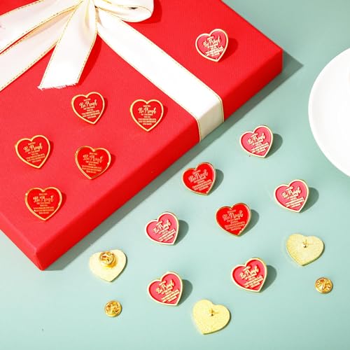 tondiamo 100 pcs employee of the month lapel pins recognition heart pin bulk teacher nurse appreciation award gifts performance reward gift for staff coworker volunteer team retirement christmas