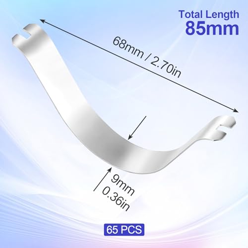 Image of HINZIC 65pcs Picture Frame Backing Clips, Metal Picture Frame Hardware 3.35Inch for DIY Picture Photo Decorative Cross Stitch Framing Tools