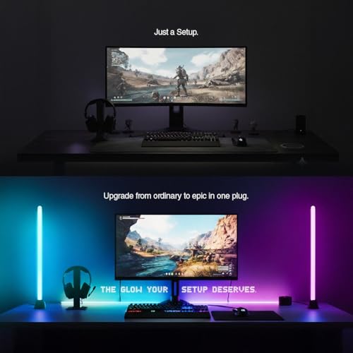 Image of Mitsuko Gleam GBar2 Monitor Light Bars, RGB Screen Sync Monitor Backlight Light Bars for 19-40 Inch Monitors, USB Plug & Play, Real-Time Color Match, for Windows & Mac only, Ambit Compatible