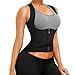 Rolewpy Women Sweat Neoprene Waist Trainer Hot Slimming Sauna Vest Tummy Control Body Shaper for Weight Loss (Black Workout Suit, XL(US 16))