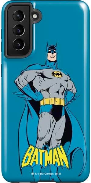 Skinit Pro Phone Case Compatible with Galaxy S21 FE - Officially Licensed DC Comics Batman Vintage Action Pose Design
