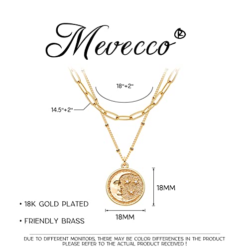 Image of MEVECCO Dainty Pendant Layered Necklaces for Women