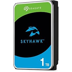 Camaras De Seguridad Internas Seagate SkyHawk, 1 TB, Disco Duro Interno De Vigilancia, HDD, 3.5´´ SATA 6 GB/s, Caché 64 MB, DVR, Sistema de cámaras de seguridad NVR y 3 años de servicios Rescue (ST1000VX005)