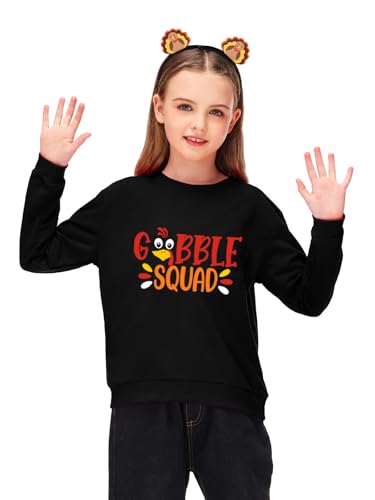 Image of Remimi Kids Halloween Sweatshirt Long Sleeve Thanksgiving Tops 3-14 Years