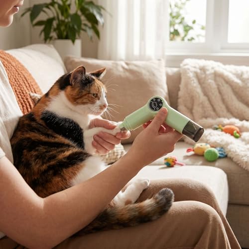 Molinillo de uñas eléctrico para mascotas cortauñas recargable USB 3