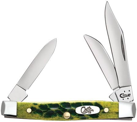 Case Cutlery 10285 Green Apple Bone Small Stockman Pocket Knife