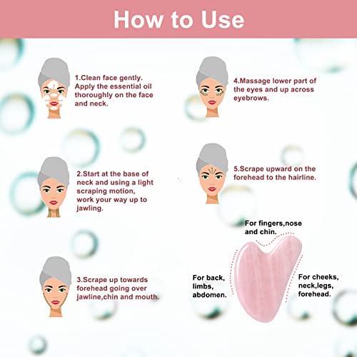Azymi Rose Quartz Gua Sha, Natural Jade Gua Sha Stone Face Jawline Muscle Sculptor For Spa Acupuncture Therapy Massager Tool For Face Neck Shoulder Back #TOP5