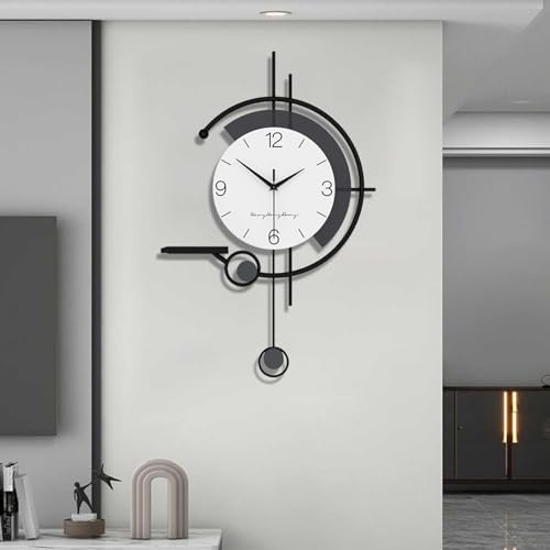 Modern Wall Clock, Large Minimalist Decorative Wall Clock Silent ...