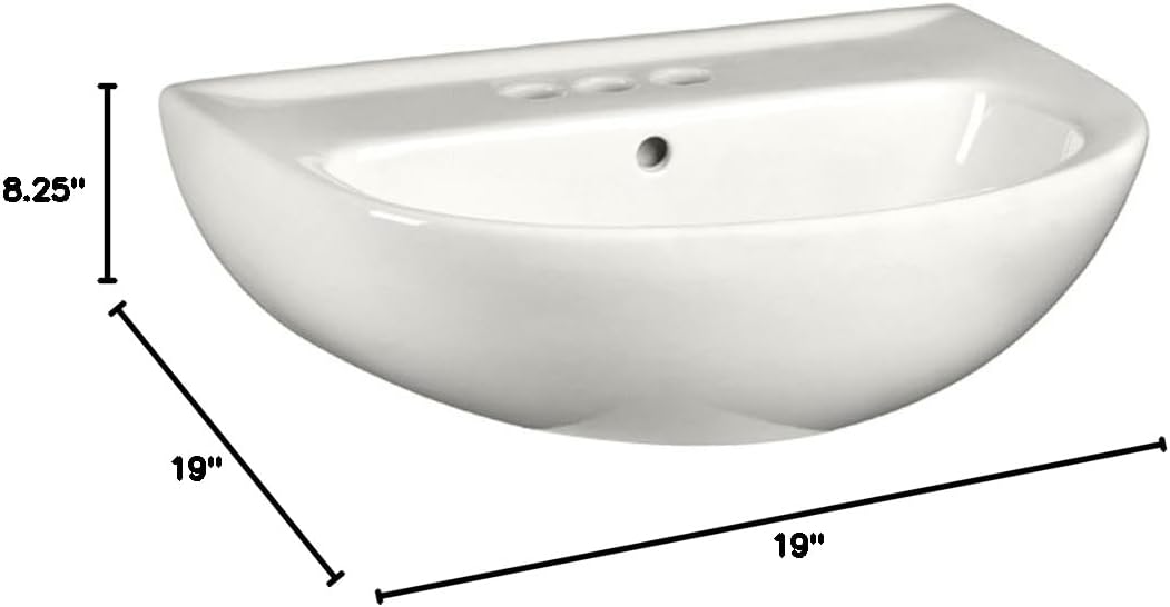 American Standard 0468.004.020 Pedestal Sink, White