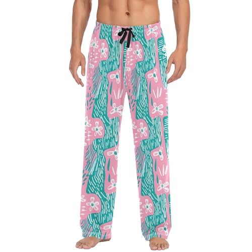 Pantalon de pyjama doux pour homme au motif multicolore unique et finitions haut de gamme