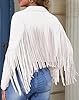 Womens Casual Faux Leather Jacket Fringe Tops Tass... #1