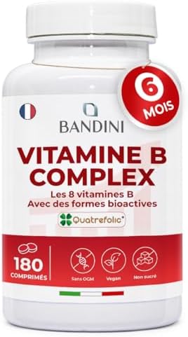 Bandini® Vitamine B Complex | 180 Comprimés vegan - Vitamines du ...