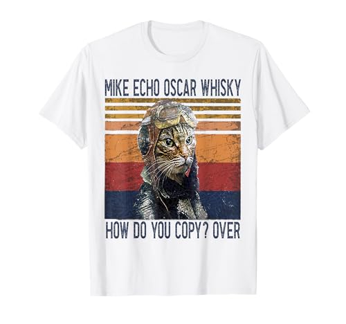 Funny Cat Science Lovers Pilot T-Shirt