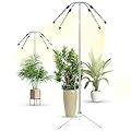 TAURUSY Grow Lights for Indoor Plants Full Spectrum with Detachable tripod Stand, 10-55 Inches Height Adjustable Stand and Desktop Plant Lights for Indoor Growing with Auto On/Off Timer