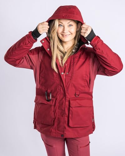 Pinewood Damen Hundesport Trainer Jacke - Outdoor Jacken für Damen - funktionell ausgestattete Jacke mit vielen Taschen und Platz für Hundetraining Zubehör - winddicht und wasserabweisend
