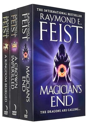 Raymond E. Feist Chaoswar Saga 3 Books Collection Pack Set (A Crown Imperilled, Kingdom Besieged, Magician''s End)