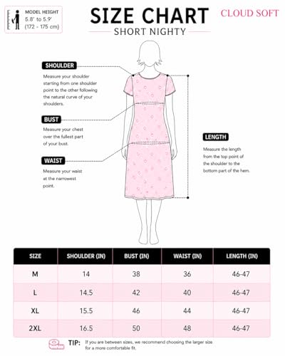 Image of CLOUD SOFT Women's Viscose Blend Comfort Short Nighty with Side Pockets (CS5001)