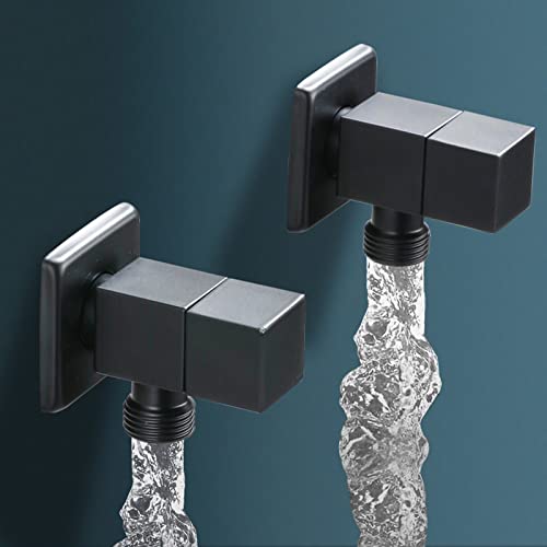 Vanne d'eau noire G1/2 au design carré pour douche moderne - 6