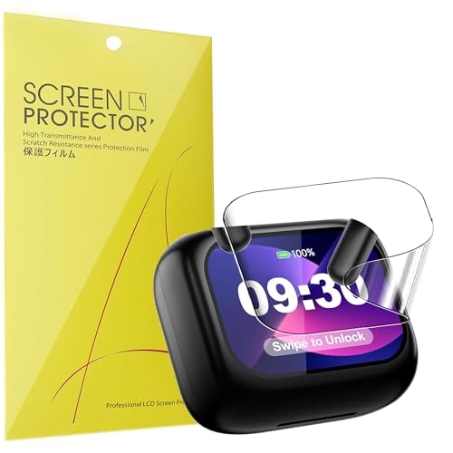 Lamshaw Compatible for Diujzld Translator Earbuds Screen Protector, [6 Pack] Full Coverage TPU Clear Film Compatible for Diujzld LX10 2.01 inches Translator Earbuds (6 Pack)