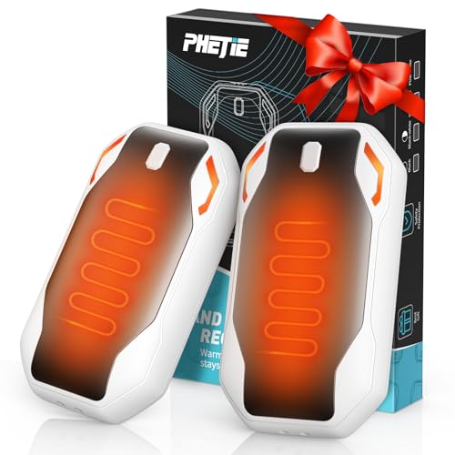 Chauffe Mains Rechargeable, Chaufferette Main Reutilisable USB, 3 Niveaux de Température, 2 en 1 Electrique Chauffage Double Face Bon pour Randonnée, Cadeaux de Noël...