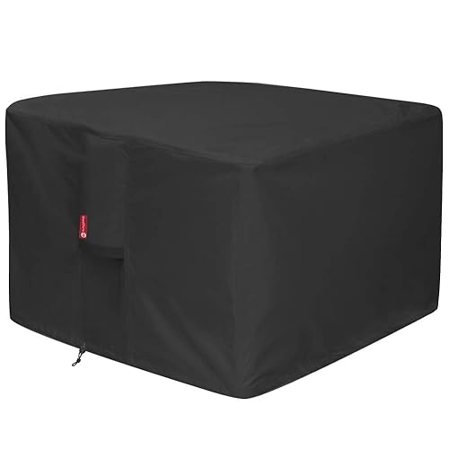 SheeChung Gas Fire Pit Cover Square-Premium Patio Outdoor Cover Heavy