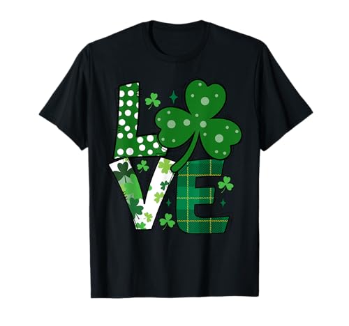Trifoglio scozzese Love Irish Pride a pois verdi per San Patrizio Maglietta