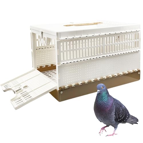 Image of Collapsible Bird Cage Plastic Bird Cage Portable Birds Cages Outdoor Small Birds Cages Suitable for Pigeons Parrots fledglings the Best Choice for Birds to Play and Race Training