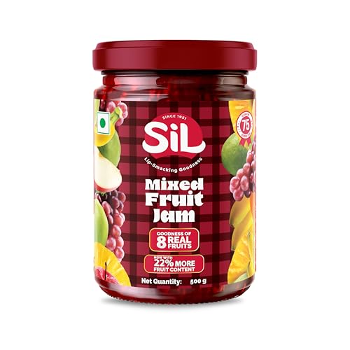 SIL Mixed Fruit Jam 500 Grams | 100% Pure & Natural | Healthy Jam for Kids & Adults | No Added Flavours & Preservatives