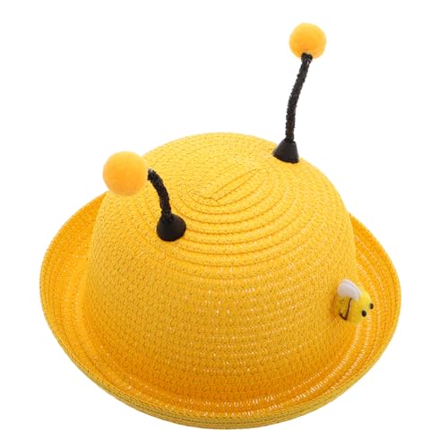 BESTYASH Boy Girl Sun Hat Uv Lightweight Boy Girl Beach Cap Cute Cartoon Design Yellow