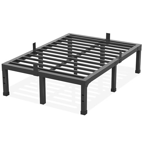 14 Inch Queen Size Bed Frame,3500 lbs Heavy Duty Metal Platform, ...